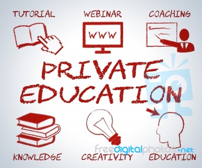 Private Education Represents Non State And Learning Stock Image