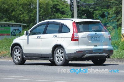 Private Honda Crv. Urban Suv Car Stock Photo