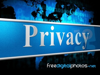 Private Sign Indicates Secrecy Confidentiality And Confidential Stock Image