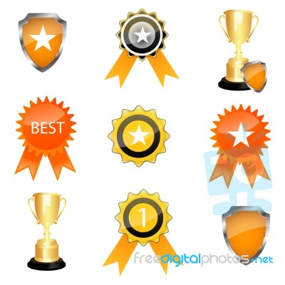 Prize Icons Stock Image