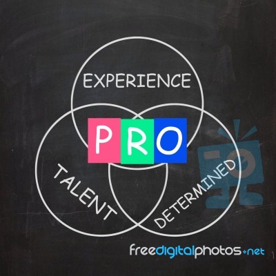 Pro On Blackboard Means Great Experience And Excellence Stock Image