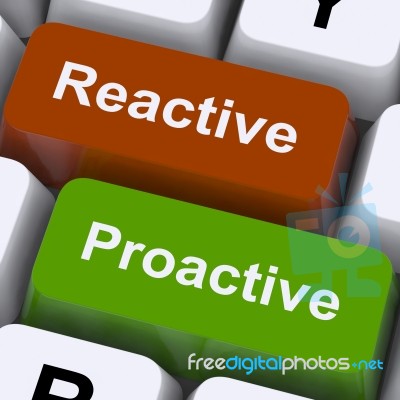 Proactive And Reactive Keys Stock Image