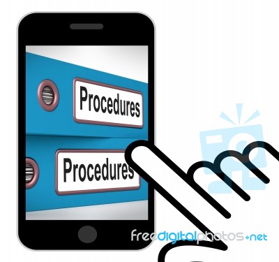 Procedures Folders Displays Correct Process And Best Practice Stock Image
