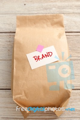 Product Paper Bag With Branding Concept Stock Photo Product Paper Bag With Branding Concept Stock Photo