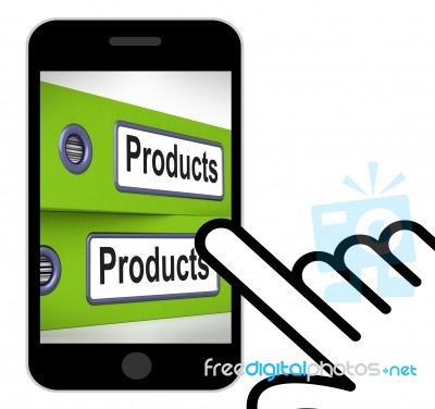 Products Folders Displays Goods And Merchandise For Sale Stock Image