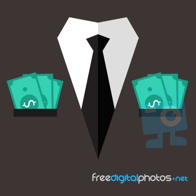 Professional Suit With Cash In Pocket Stock Image