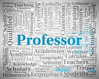 Professor Word Shows Teacher Teaching And Professors Stock Image