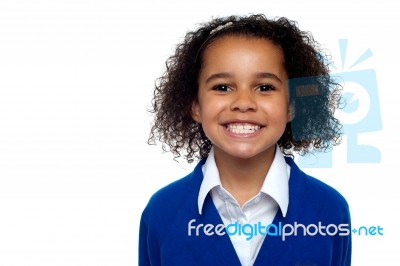 Profile Shot Of A Cool And Confident School Girl Stock Photo