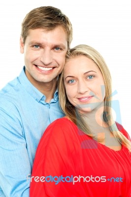 Profile Shot Of An Adorable Young Love Couple Stock Photo