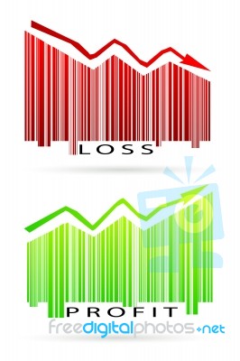 Profit And Loss Graph Stock Image