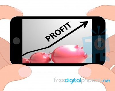 Profit Arrow Displays Sales And Earnings Projection Stock Image