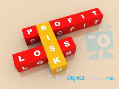 Profit, Loss And Risk Stock Image