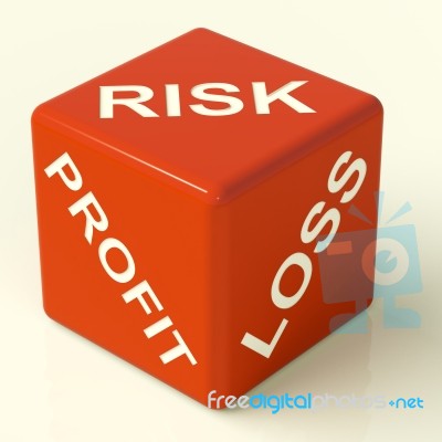 Profit Loss And Risks Dice Stock Image