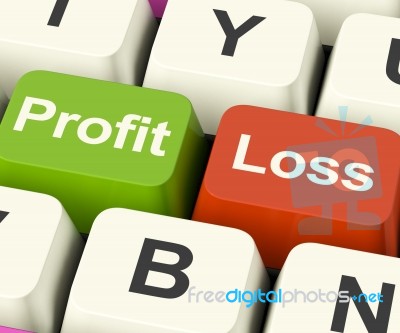 Profit Or Loss Keys Stock Image
