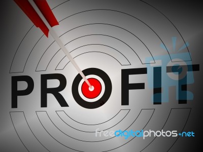 Profit Shows Financial Growth Earning Revenue Stock Image