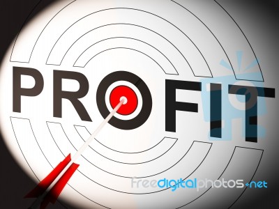 Profit Shows Lucrative Investment In Trading Market Stock Image