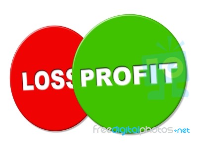 Profit Sign Means Earning Lucrative And Earnings Stock Image