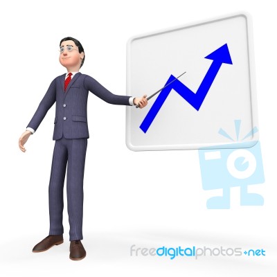 Progress Graph Represents Improvement Trend And Investment Stock Image