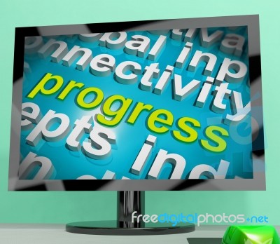 Progress Word Cloud Means Maturity Growth  And Improvement Stock Image