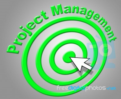 Project Management Shows Enterprise Projects And Administration Stock Image
