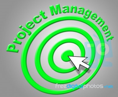 Project Management Shows Enterprise Projects And Administration Stock Image