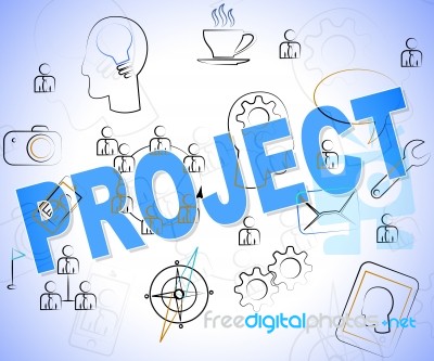 Project Word Indicates Mission Activity And Programme Stock Image