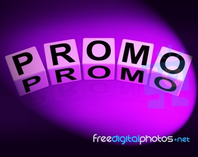 Promo Dice Show Advertisement And Broadcasting Promotions Stock Image