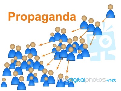 Propaganda Influence Means Sway Indoctrination And Publicity Stock Image