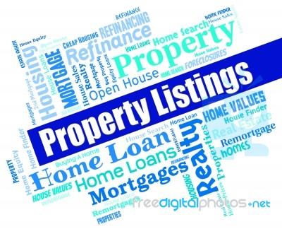 Property Listings Shows For Sale And Apartments Stock Image