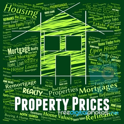 Property Prices Means Charge Housing And Estimates Stock Image