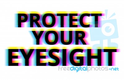 Protect Your Eyesight Illustration Backdrop Stock Photo