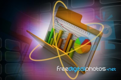 Protecting Business Graph Stock Image