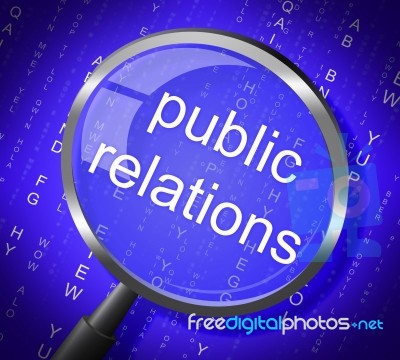 Public Relations Means Press Release And Magnification Stock Image