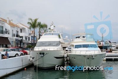 Puerto Banus, Andalucia/spain - July 6 : View Of The Harbour In Stock Photo