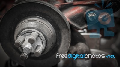 Pulley On Antique Machinery Stock Photo Pulley On Antique Machinery Stock Photo