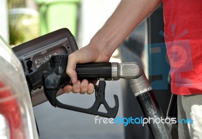 Pumping Fuel Stock Image