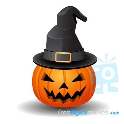 Pumpkin And Hat Stock Image