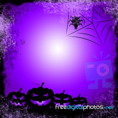 Pumpkin Halloween Shows Trick Or Treat And Autumn Stock Image