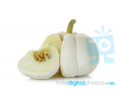 Pumpkin Isolated On The White Background Stock Photo