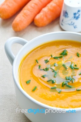 Pumpkin Soup Stock Photo