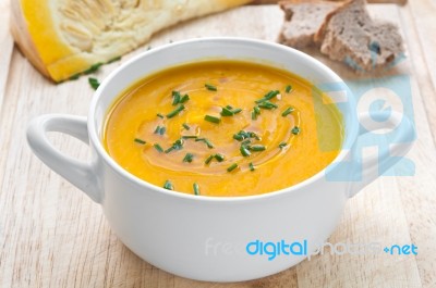 Pumpkin Soup Stock Photo