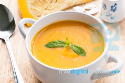 Pumpkin Soup Stock Photo