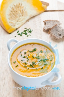 Pumpkin Soup Stock Photo