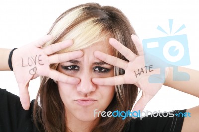 Punk Teenager Girl Stock Photo