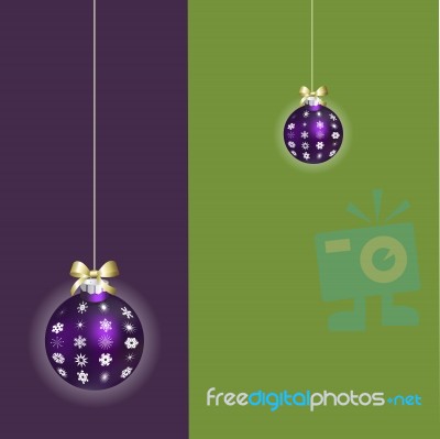 purple Christmas Bauble Stock Image