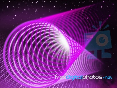 Purple Coil Background Shows Pipe Light And Night Sky
 Stock Image