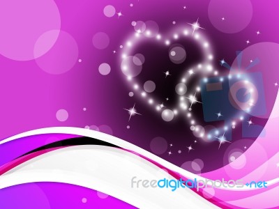 Purple Hearts Background Means Romance Affections And Twinkling
… Stock Image