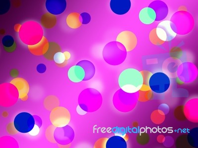 Purple Spots Background Means Glowing Dots And Round Stock Image