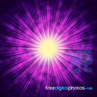 Purple Sun Background Means Bright Radiating Star
 Stock Image