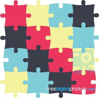 Puzzle Colorful Background Stock Image